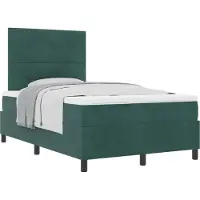 vidaXL Boxspring bed met hoofdeinde Donkergroen 120 x 190 cm Fluweel