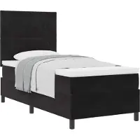 vidaXL Boxspring bed met hoofdeinde Zwart 90 x 200 cm Fluweel