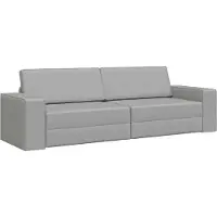 vidaXL Slaapbank Wolkgrijs 245 x 78 x 77 cm Stof