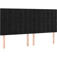 vidaXL Hoofdbord zwart 180x5x118/128 cm fluweel