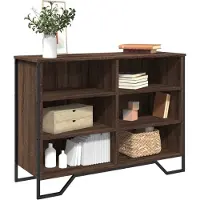vidaXL Dressoir 101x35,5x74,5 cm bewerkt hout bruin eikenkleur