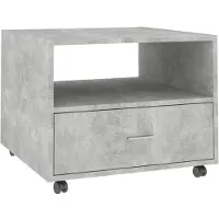 vidaXL Salontafel 55x55x40 cm bewerkt hout betongrijs