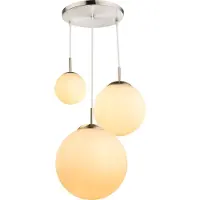 Globo Design Hanglamp Joel Nikkel Met Wit