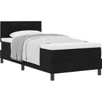 vidaXL Boxspring bed met hoofdeinde Zwart 80 x 200 cm Stof