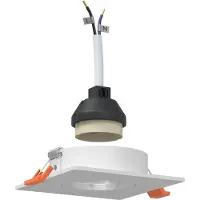 vidaXL Spotje 12 st Wit 9 x 9 x 2 cm Aluminium