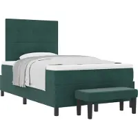 vidaXL Boxspring bed met hoofdeinde Donkergroen 200 x 120 cm Fluweel