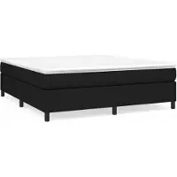 vidaXL Boxspring bed stof zwart 160x200 cm