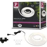 Paulmann SimPLED Outdoor LED Strip 3 Meter Warmwit - Plug & Play Set - 12W - 24V - Wit - Kunststof