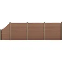 Neu.holz HKC Schuttingpanelen set vierkant/schuin 183x625cm bruin