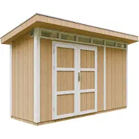 Timbela M902A-HARVEST HONEY - LP SmartSide Tuinhuis op houtbasis - 4 m² - 161x412xH239 cm - met vloer en verf