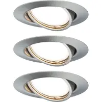 Paulmann 93425 Inbouwlamp Set van 3 stuks IJzer (geborsteld)
