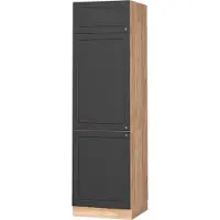 Vicco Fame-Line Koelkast ombouwkast – 60 cm Antraciet-goud