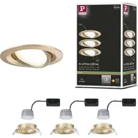 Paulmann 92406 Nova Coin LED-inbouwlamp Set van 3 stuks LED 6 W Goud (mat)