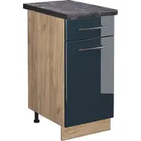 Vicco Fame-Line Keukenkasten – 40 cm, WB Antraciet Donkerblauw hoogglans