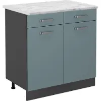Vicco R-Line Keukenonderkast – 80 cm WB Marmer Blauw-grijs