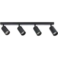 EDO Plafondspot 4x GU10 incl. fitting (Zwart, IP20, 10cm hoog)