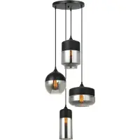 ITALUX Hanglamp Molina MDM-4364/4 BK+SG van