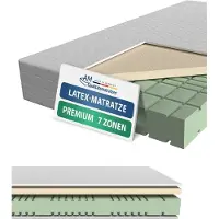 AM Qualitätsmatratzen - Premium latex matras 100x200cm - Gemiddeld (H3) - Hoogwaardig matras met 4cm latex deklaag - 23cm hoogte - Made in Germany