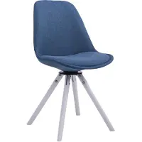 CLP Troyes Bezoekersstoel - Stof blauw wit