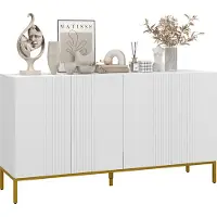 HOMCOM -Dressoir-MDF-140x40x75cm-Wit