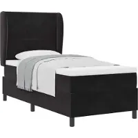 vidaXL Boxspring bed met hoofdeinde Zwart 190 x 90 cm Fluweel