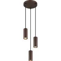 Globo Lighting Bronzen hanglamp James 3-lichts rond