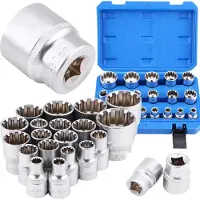 Asta Nasadki Handmatig, 12-Delig, 1/2", 8-36 Mm, Korte Uitvoering, Set Van 21 Stuks.