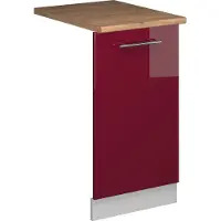 Vicco Fame-Line Vaatwasserfrontpaneel – 45 cm, WB Eik Bordeauxrode hoogglans