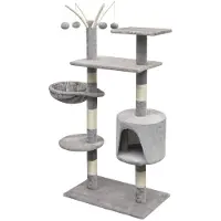 vidaXL Krabpaal voor katten, 125 cm, grijs
