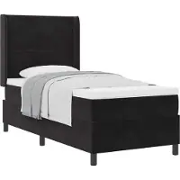 vidaXL Boxspring bed met hoofdeinde Zwart 100 x 200 cm Fluweel