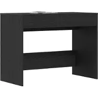 vidaXL Bureau 101x50x76,5 cm spaanplaat zwart eikenkleurig
