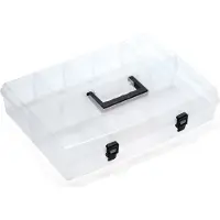Prosperplast Sortimentsbox Kleinteilemagazin Sortierkasten Ergonomischer Griff Klemmverschlüsse Transparent 400 x
