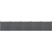 Neu.holz HKC Schuttingpaneel met palen grijs 165x770 cm