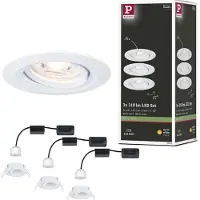 Paulmann 94293 EBL Nova mini Coin LED-inbouwlamp Set van 3 stuks LED LED 4 W Wit