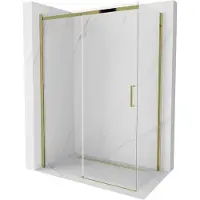 Mexen Omega schuifbare douchecabine 140 x 80 , transparant, goudkleurig - 825-140-080-50-00