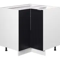 Vicco Fame-Line Hoekkast – 80.5 cm zonder werkblad Zwart gestreept