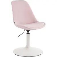 CLP Maverick Eetkamerstoel - Fluweel roze wit