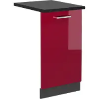 Vicco R-Line Vaatwasserfrontpaneel – 45 cm, WB Antraciet Rode hoogglans