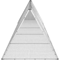 vidaXL Konijnenhok 504,5x80,5x71 cm gegalvaniseerd staal grijs