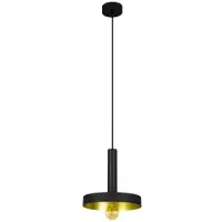 Faro 20160, zwart, goud, aluminium, IP20, klasse II, 1 lamp(en), E27
