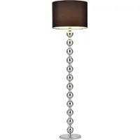 Lux.pro Standaardlamp zwart + chroom [H:155cm] Vloerlamp []