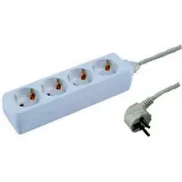 Merkloos Stekkerdoos | TCD 4V + RA 3 meter 3x1.5mm² wit