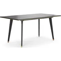 Vicco Eettafel Goldamo, Zwart, 160-200 x 90 cm Uitschuifbaar