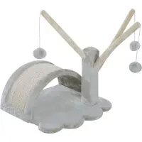 PawHut Krabpaal met speelballen lichtgrijs 38 x 38 x 40cm