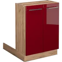 Vicco Keukeneiland Fame-Line Bordeauxrode hoogglans 60 cm zonder werkblad, Model 38627
