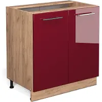 Vicco Fame-Line Keukenonderkast – 80 cm met legplank, zonder werkblad Bordeauxrode hoogglans