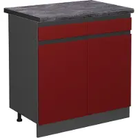 Vicco R-Line Keukenonderkast – 80 cm, WB Antraciet Rood