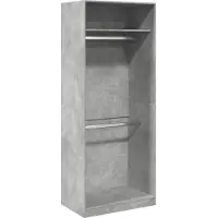 vidaXL Kledingkast 80x50x200 cm bewerkt hout betongrijs