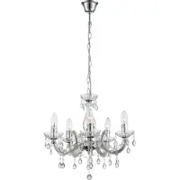 Globo Lighting , hanglamp, metalen behuizing, verchroomd, 5x E14 fitting