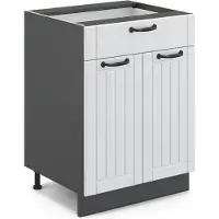 Vicco Fame-Line Keukenonderkast – 60 cm met lade, zonder werkblad Wit Landhuis